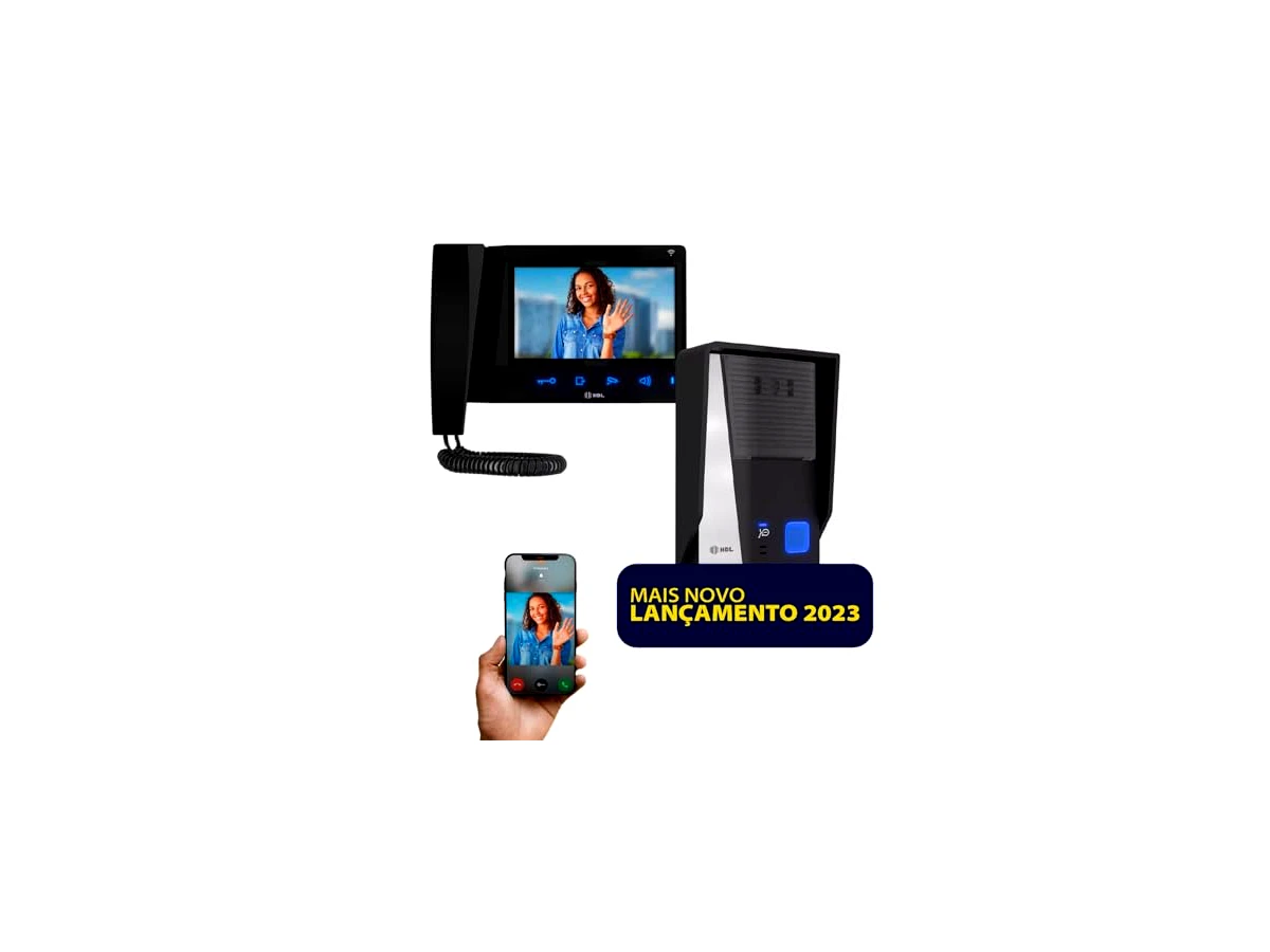 HDL Vídeo Porteiro Connect 7" Wi-Fi Preto (Mod. 90.02.11.004)